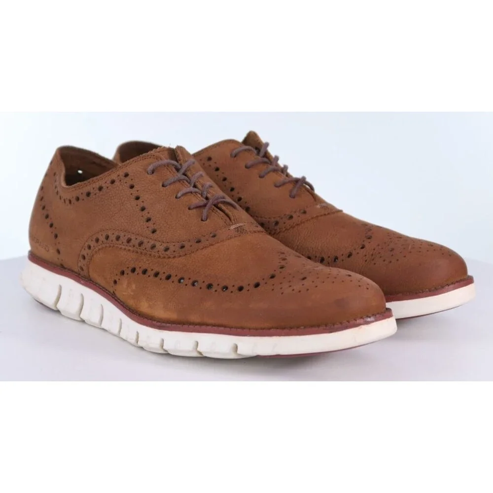 Cole Haan Zero Grand $160 Men's Wingtip Oxfords Shoes Size 11.5 M Nubuck C29771